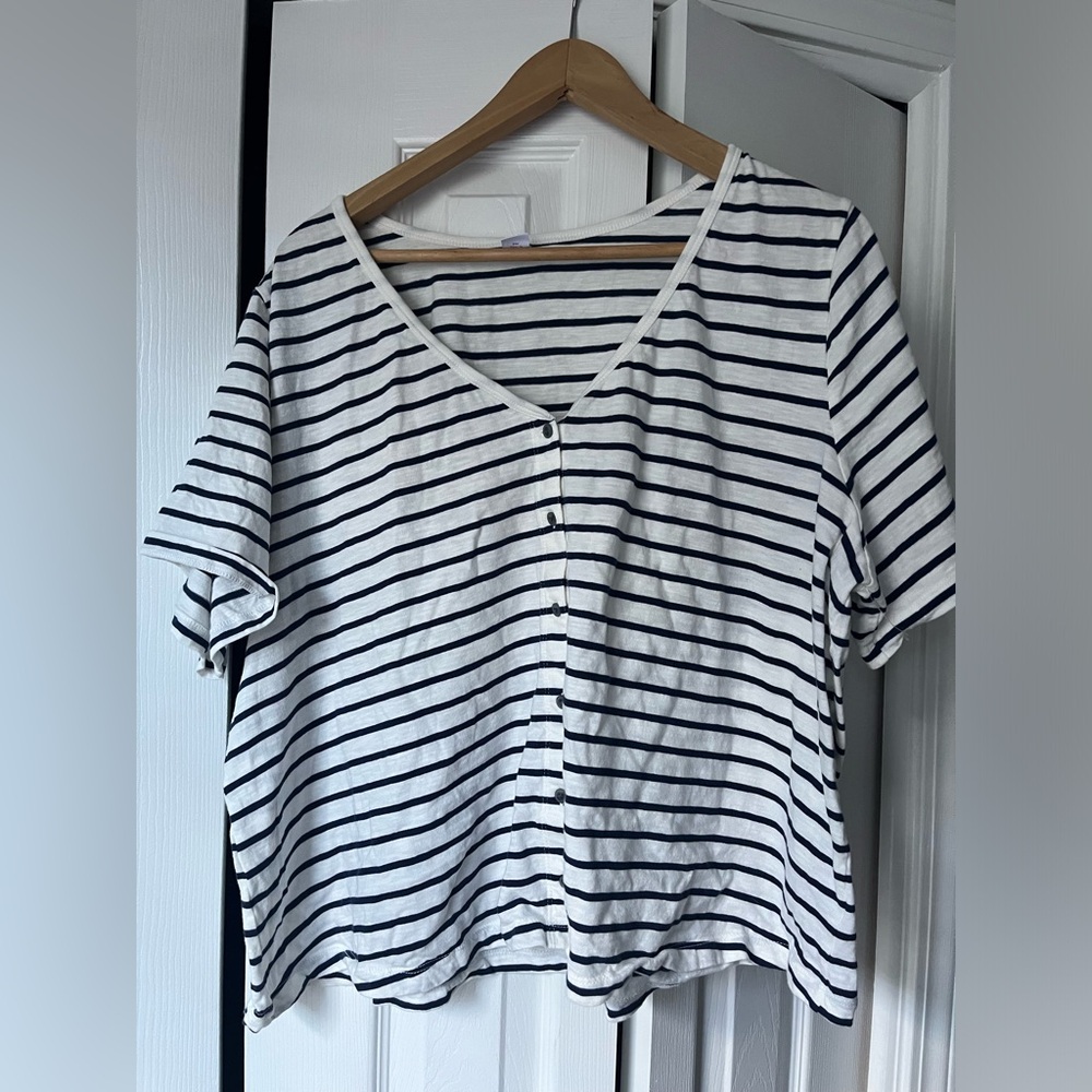 Stripped Old Navy Plus Size Shirt Size 2X